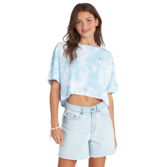 Roxy Γυναικεία κοντομάνικη μπλούζα Happy Palms - Oversized T-Shirt for Women